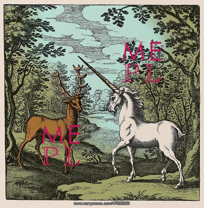 : Stag and Unicorn, 18th Century : Stag and Unicorn, 18th Century