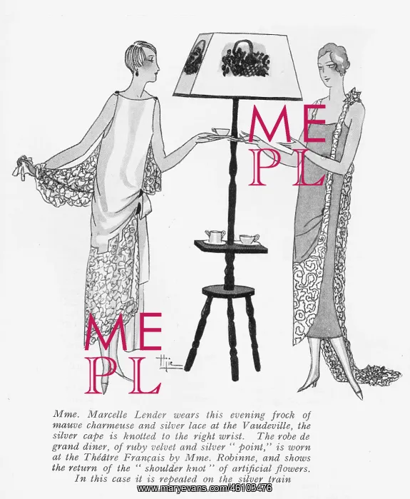 : Two stage gowns from Paris, 1925 : Two stage gowns from Paris, 1925