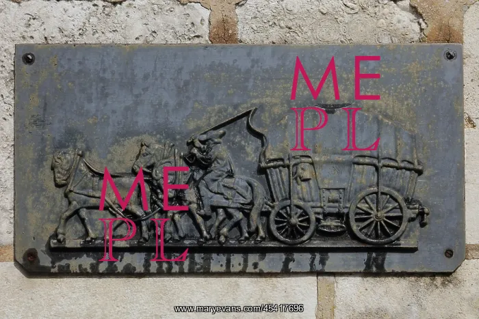 : Stagecoach relief, Coaching inn, Launois-sur-Vence, Ardennes : Stagecoach relief, Coaching inn, Launois-sur-Vence, Ardennes