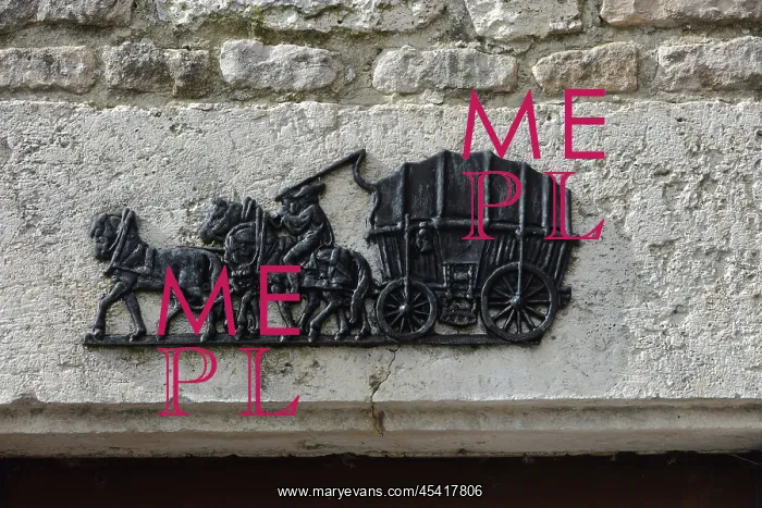 : Stagecoach relief, Coaching inn, Launois-sur-Vence, Ardennes : Stagecoach relief, Coaching inn, Launois-sur-Vence, Ardennes