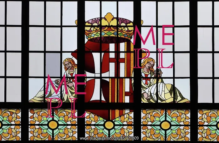 : Stained glass window, Administration Pavilion : Stained glass window, Administration Pavilion
