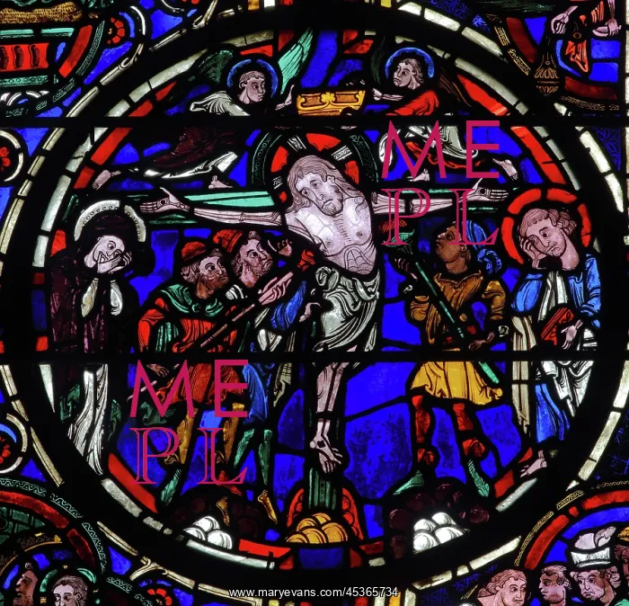 : Stained glass window, Ambulatory, Bourges Cathedral