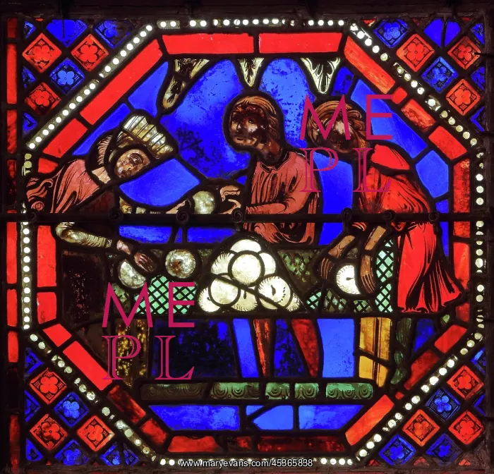 : Stained glass window, Ambulatory, Bourges Cathedral : Stained glass window, Ambulatory, Bourges Cathedral