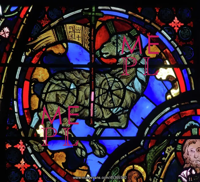 : Stained glass window, Ambulatory, Bourges Cathedral : Stained glass window, Ambulatory, Bourges Cathedral