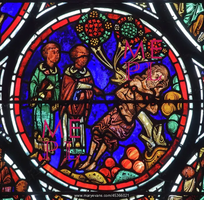: Stained glass window, Ambulatory, Bourges Cathedral : Stained glass window, Ambulatory, Bourges Cathedral