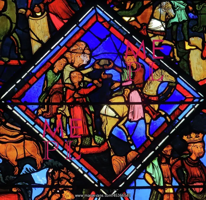 : Stained glass window, Ambulatory, Bourges Cathedral : Stained glass window, Ambulatory, Bourges Cathedral