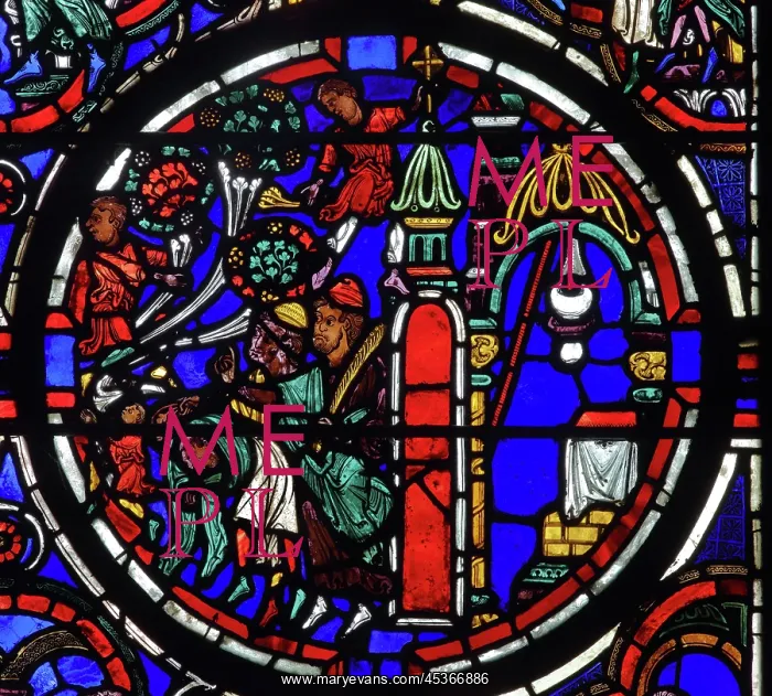 : Stained glass window, Ambulatory, Bourges Cathedral : Stained glass window, Ambulatory, Bourges Cathedral