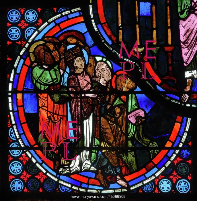 : Stained glass window, Ambulatory, Bourges Cathedral : Stained glass window, Ambulatory, Bourges Cathedral