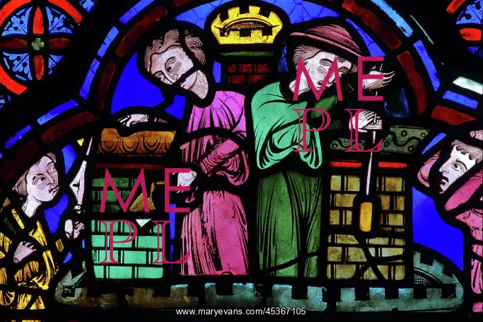  : Stained glass window, Ambulatory, Bourges Cathedral