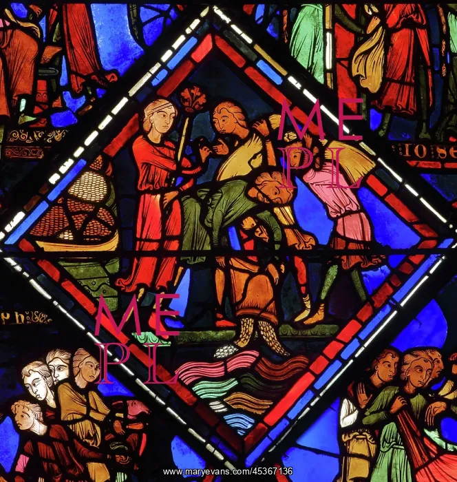 : Stained glass window, Ambulatory, Bourges Cathedral : Stained glass window, Ambulatory, Bourges Cathedral