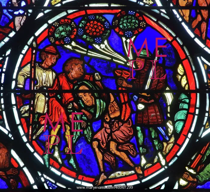 : Stained glass window, Ambulatory, Bourges Cathedral : Stained glass window, Ambulatory, Bourges Cathedral