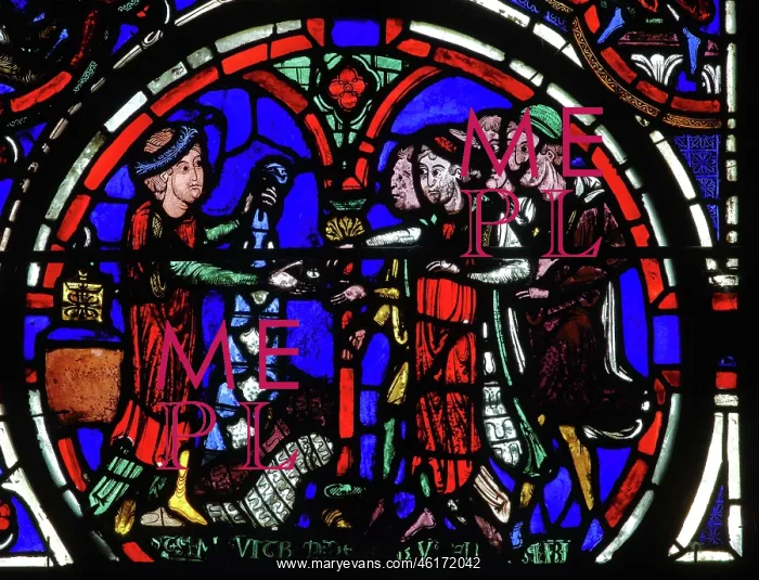 : Stained glass window, Ambulatory, Bourges Cathedral : Stained glass window, Ambulatory, Bourges Cathedral