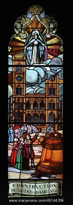 : Stained glass window, Basilique Notre-Dame de : Stained glass window, Basilique Notre-Dame de