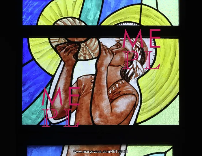 : Stained glass window, Cathedral of Our Lady of : Stained glass window, Cathedral of Our Lady of