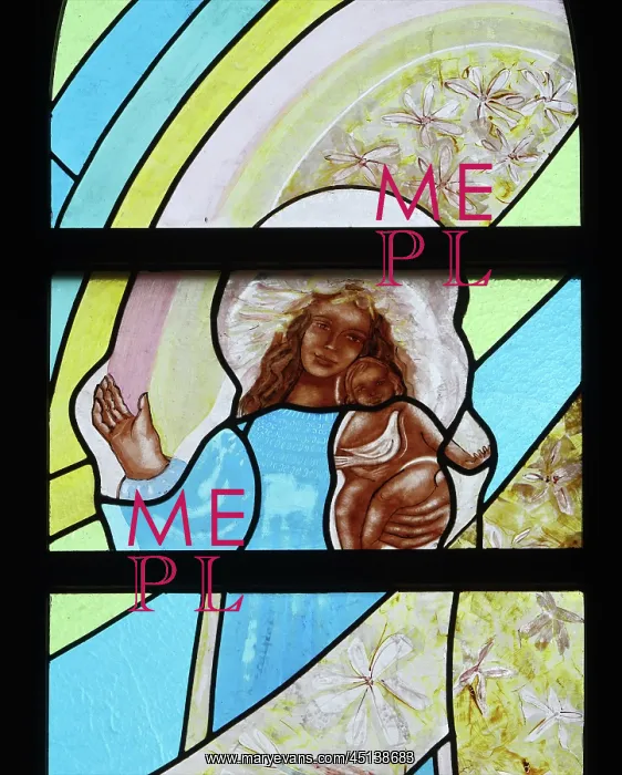 : Stained glass window, Cathedral of Our Lady of : Stained glass window, Cathedral of Our Lady of