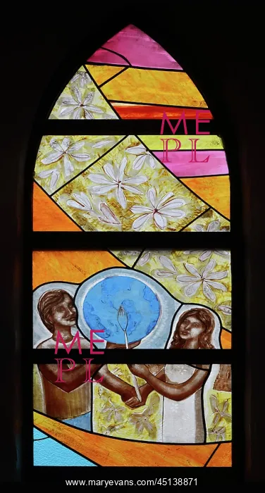 : Stained glass window, Cathedral of Our Lady of : Stained glass window, Cathedral of Our Lady of