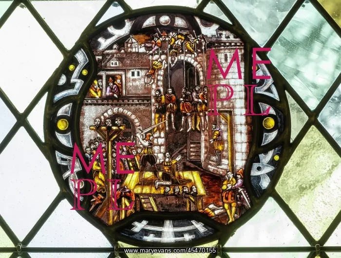 : Stained glass window, Chateau Gaillard : Stained glass window, Chateau Gaillard