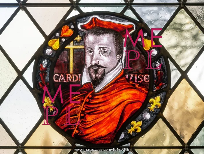 : Stained glass window, Chateau Gaillard : Stained glass window, Chateau Gaillard