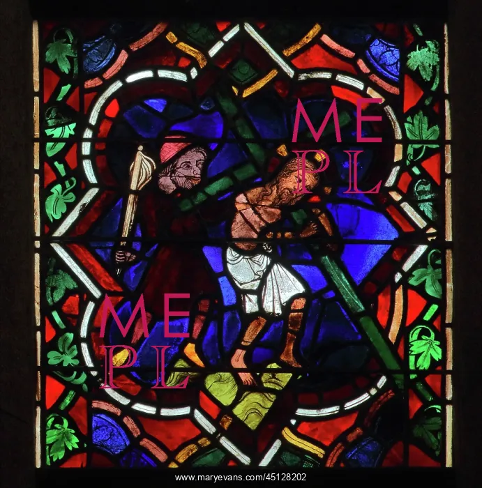  : Stained glass window detail, Cathedral Saint-Samson