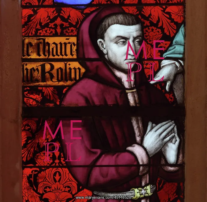 : Stained glass window, Hospices de Beaune, Beaune : Stained glass window, Hospices de Beaune, Beaune