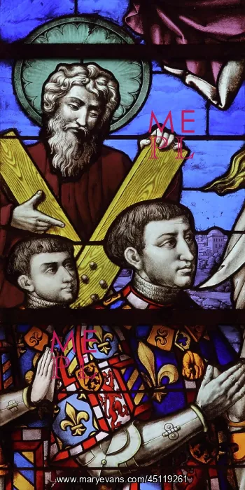 : Stained glass window, Hospices de Beaune, Beaune : Stained glass window, Hospices de Beaune, Beaune