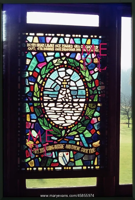 : Stained glass window - Lawrence Edward Grace Oates : Stained glass window - Lawrence Edward Grace Oates