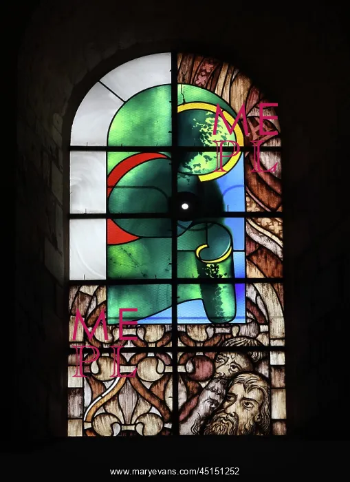 : Stained glass window, Nevers Cathedral, Nevers : Stained glass window, Nevers Cathedral, Nevers