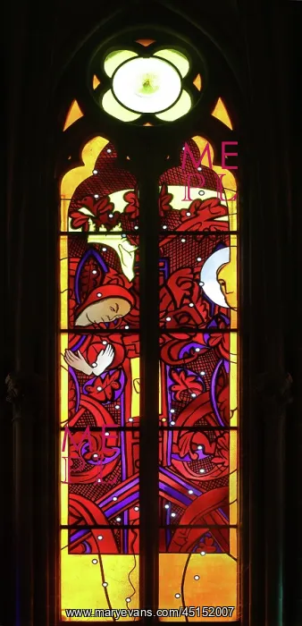 : Stained glass window, Nevers Cathedral, Nevers : Stained glass window, Nevers Cathedral, Nevers