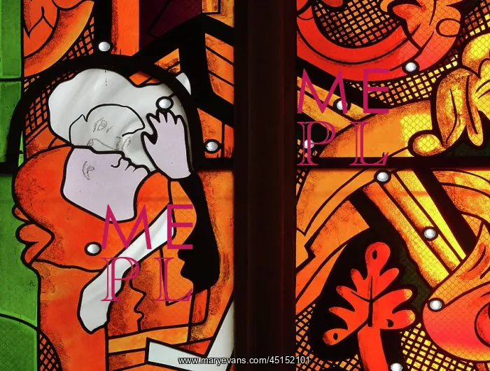 : Stained glass window, Nevers Cathedral, Nevers : Stained glass window, Nevers Cathedral, Nevers