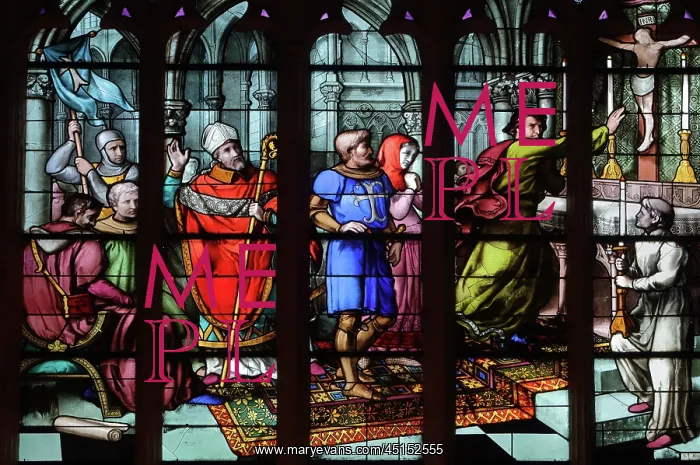 : Stained glass window, Quimper Cathedral, Quimper : Stained glass window, Quimper Cathedral, Quimper