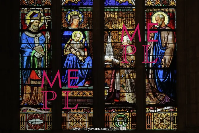 : Stained glass window, Quimper Cathedral, Quimper : Stained glass window, Quimper Cathedral, Quimper