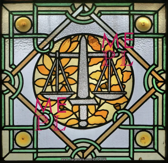 : Stained glass window, Tribunal Correctionnel : Stained glass window, Tribunal Correctionnel