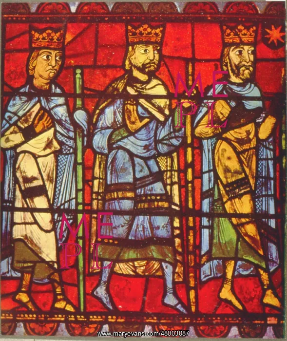 : Stained glass window of the Three Wise Men : Stained glass window of the Three Wise Men