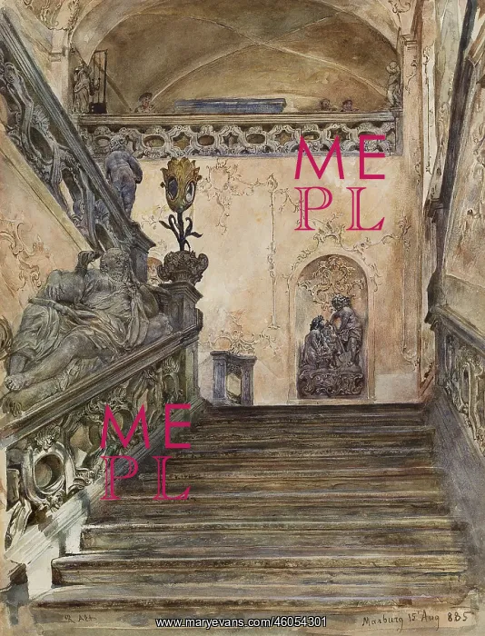 : Staircase. The Staircase of the Palace in Marburg : Staircase. The Staircase of the Palace in Marburg