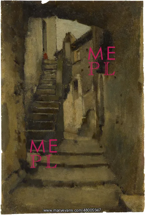 : Staircase in an alley in Rome : Staircase in an alley in Rome
