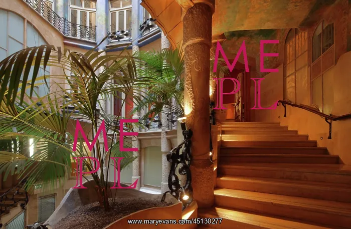 : Staircase, Inner Courtyard, La Pedrera, Barcelona : Staircase, Inner Courtyard, La Pedrera, Barcelona