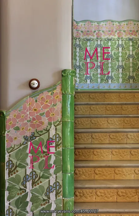 : Staircase, Institut Pere Mata, Reus, Catalonia, Spain : Staircase, Institut Pere Mata, Reus, Catalonia, Spain