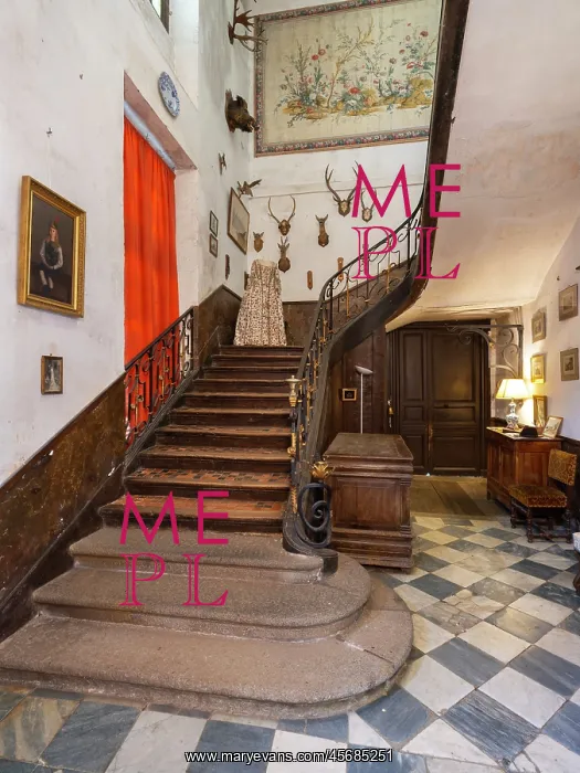 : Staircase, Malouiniere de la Chipaudiere, Parame, Bretagne : Staircase, Malouiniere de la Chipaudiere, Parame, Bretagne