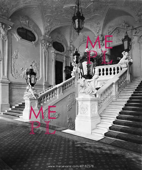 : Staircase in the Upper Belvedere in Vienna, 1912 : Staircase in the Upper Belvedere in Vienna, 1912