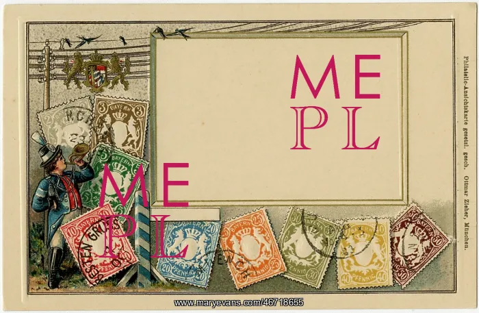 : Stamp Card produced by Ottmar Zeihar - Bavaria, Germany : Stamp Card produced by Ottmar Zeihar - Bavaria, Germany