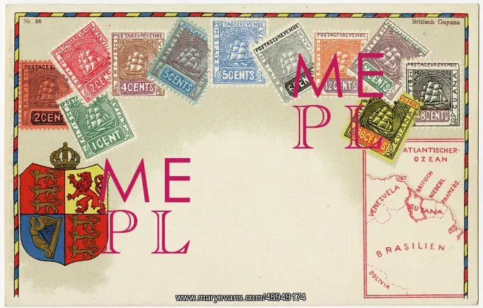 : Stamp Card produced by Ottmar Zeihar - British Guyana : Stamp Card produced by Ottmar Zeihar - British Guyana