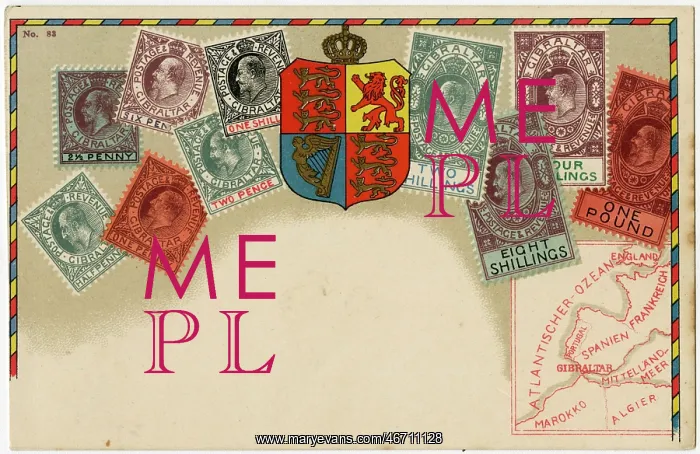 : Stamp Card produced by Ottmar Zeihar - Gibraltar : Stamp Card produced by Ottmar Zeihar - Gibraltar