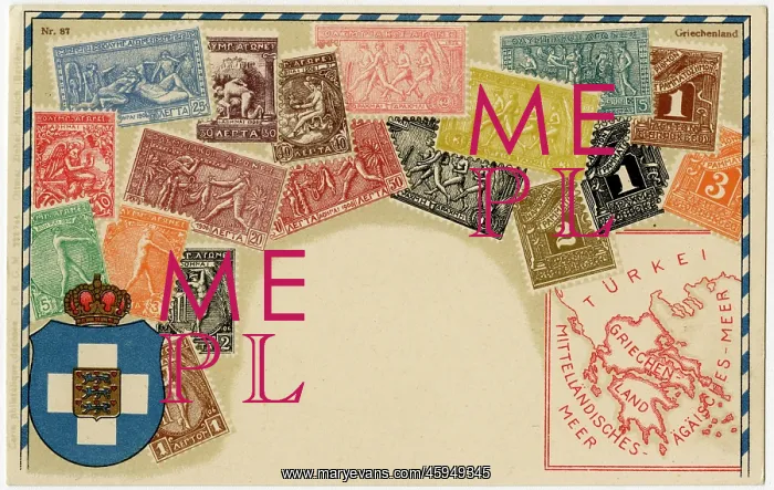 : Stamp Card produced by Ottmar Zeihar - Greece : Stamp Card produced by Ottmar Zeihar - Greece