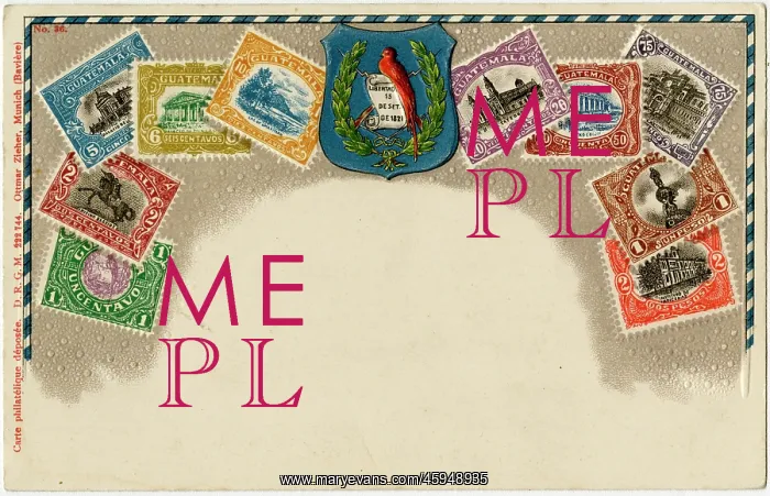 : Stamp Card produced by Ottmar Zeihar - Guatemala : Stamp Card produced by Ottmar Zeihar - Guatemala