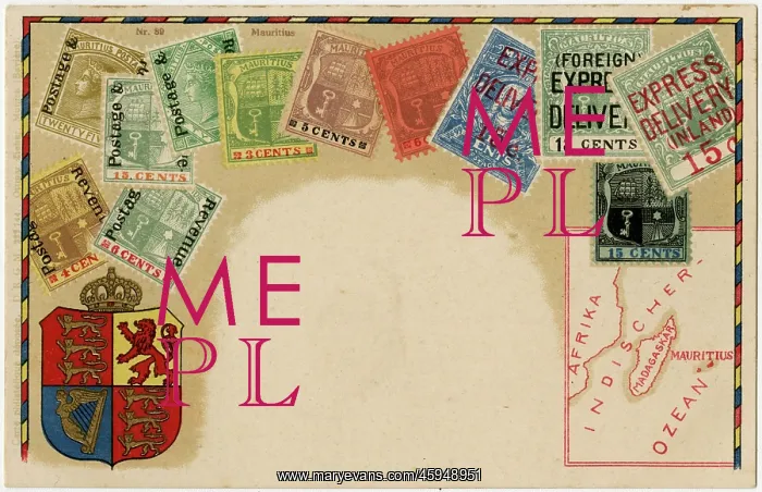 : Stamp Card produced by Ottmar Zeihar - Mauritius : Stamp Card produced by Ottmar Zeihar - Mauritius