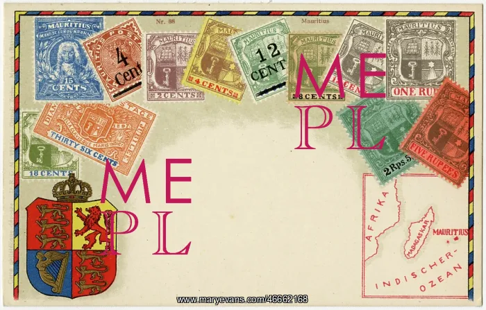 : Stamp Card produced by Ottmar Zeihar - Mauritius : Stamp Card produced by Ottmar Zeihar - Mauritius