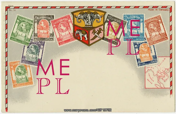 : Stamp Card produced by Ottmar Zeihar - Thailand : Stamp Card produced by Ottmar Zeihar - Thailand
