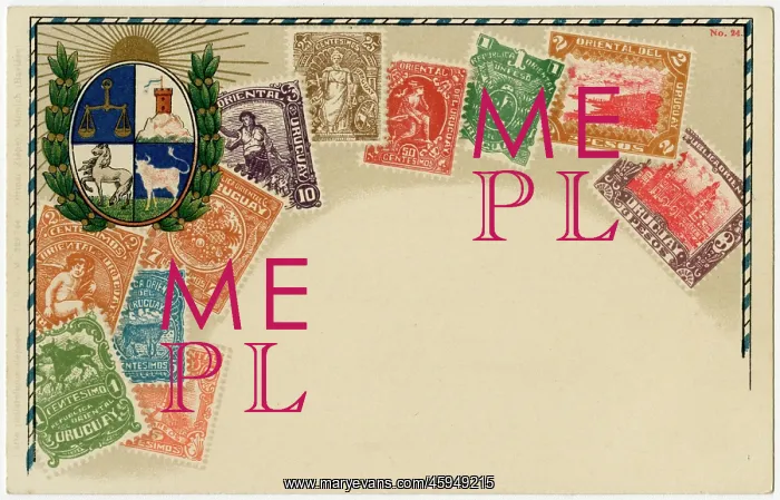 : Stamp Card produced by Ottmar Zeihar - Uruguay : Stamp Card produced by Ottmar Zeihar - Uruguay