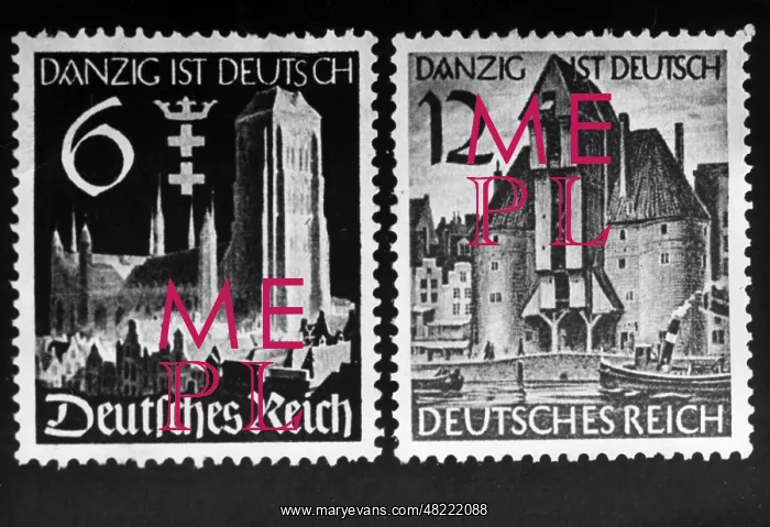: Stamp Danzig is German, 1939 : Stamp Danzig is German, 1939