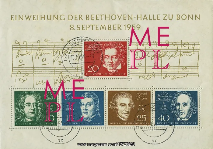 : Stamp - Germany - Ludwig von Beethoven : Stamp - Germany - Ludwig von Beethoven